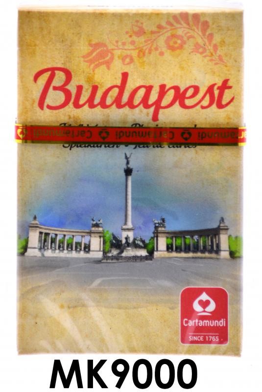Kártya, römi, szimpla, Budapest, 6x9 cm dobozban